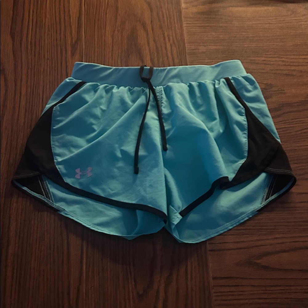 Under Armour Women's Aqua and Black Athletic Shorts